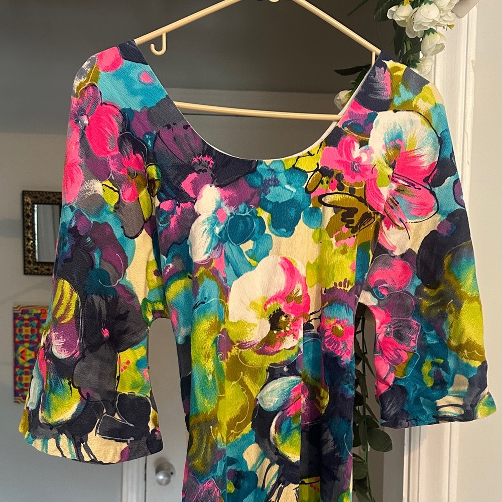 Vintage Bold Floral Maxi Dress